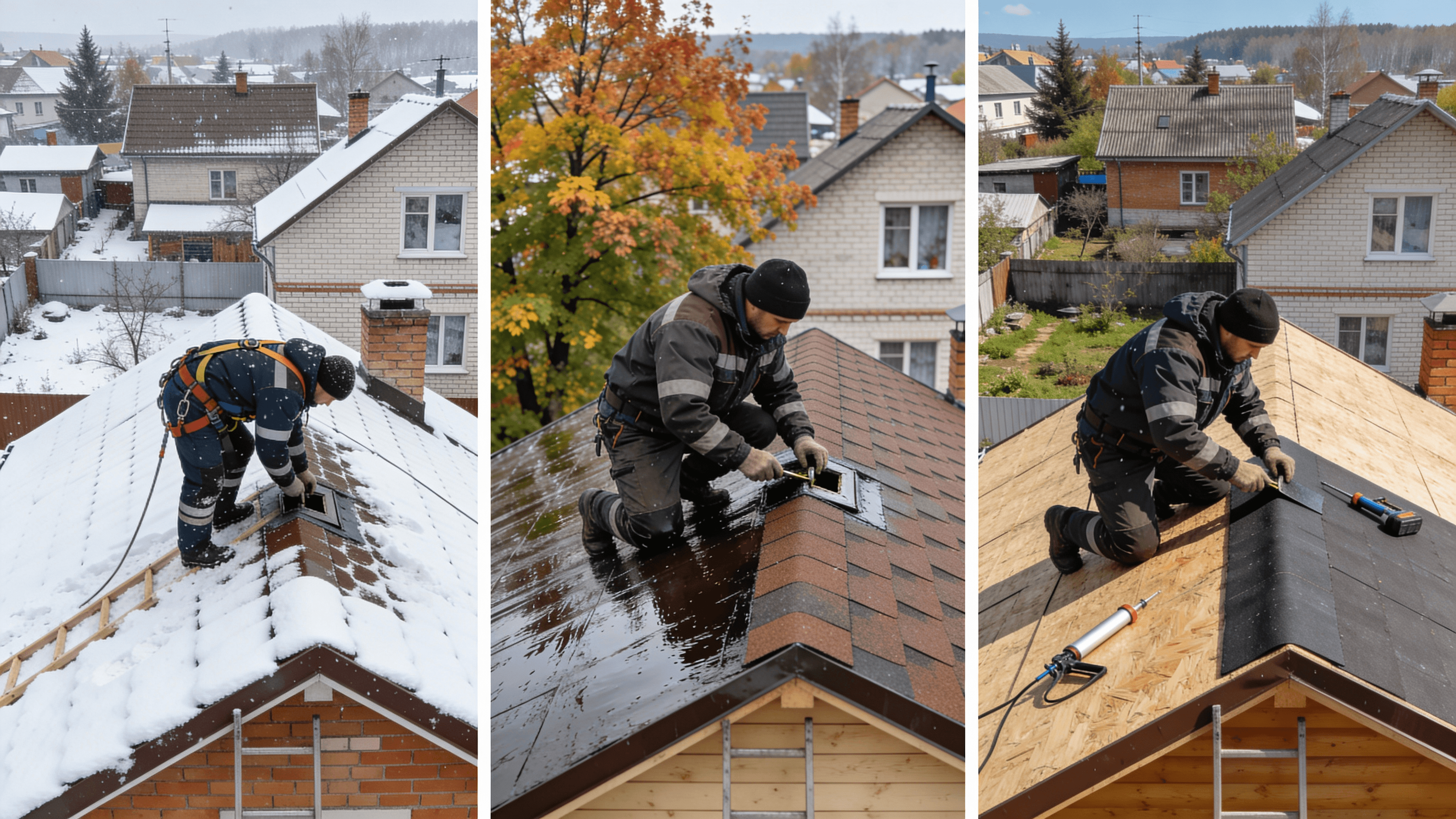 Сезонность кровельных работ: зима, межсезонье, лето